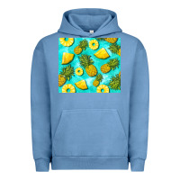 Pigment Pebble Blue blue pineapple Urban Hoodie - BarkalooDesign