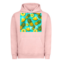 Pigment Salmon blue pineapple Urban Hoodie - BarkalooDesign
