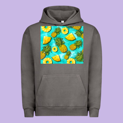 Blue Pineapple Urban Hoodie Designed By Barkaloodesign
