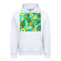 White blue pineapple Urban Hoodie - BarkalooDesign