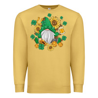 Antique Gold st patrick's day shamrock sunflowers gnome Premium Sweatshirt - MaliasSmallBusiness