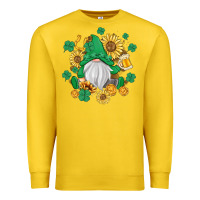 Lemon st patrick's day shamrock sunflowers gnome Premium Sweatshirt - MaliasSmallBusiness