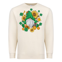 Sandshell st patrick's day shamrock sunflowers gnome Premium Sweatshirt - MaliasSmallBusiness