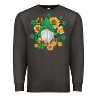 Smoke st patrick's day shamrock sunflowers gnome Premium Sweatshirt - MaliasSmallBusiness