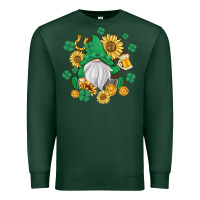 Sports Green st patrick's day shamrock sunflowers gnome Premium Sweatshirt - MaliasSmallBusiness