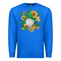True Royal st patrick's day shamrock sunflowers gnome Premium Sweatshirt - MaliasSmallBusiness
