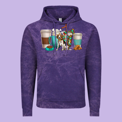 Vintage Hoodie beagle dog coffee cups