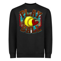 Black play ball softball Heavyweight Sweatshirt - texasbilliewilder