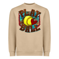 Mushroom play ball softball Heavyweight Sweatshirt - texasbilliewilder