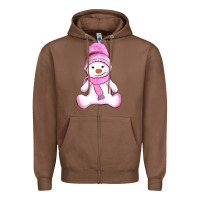 Chestnut winter pink snowman and hat Zipper Hoodie - AdoDesignShop