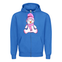 True Royal winter pink snowman and hat Zipper Hoodie - AdoDesignShop