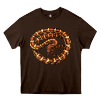 Chocolate Brown Corn Snake Illustrations Heavy Core Tee - LillyAllenDesigns
