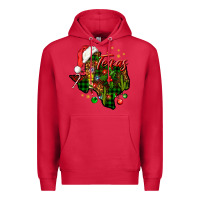 Cardinal Christmas Texas map Premium Hoodie - NancyCooperArtShop