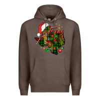 Coffee Christmas Texas map Premium Hoodie - NancyCooperArtShop