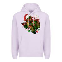 Lilac Christmas Texas map Premium Hoodie - NancyCooperArtShop