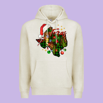 Christmas Texas Map Premium Hoodie Designed By Nancycooperartshop
