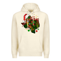 Sandshell Christmas Texas map Premium Hoodie - NancyCooperArtShop