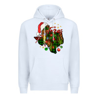 White Christmas Texas map Premium Hoodie - NancyCooperArtShop