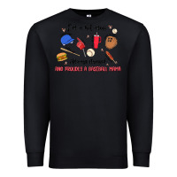 Black i'm a hot mess,always stressed,and proudly a baseb Premium Sweatshirt - MaliasSmallBusiness