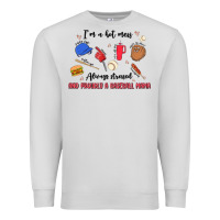 Dove Grey i'm a hot mess,always stressed,and proudly a baseb Premium Sweatshirt - MaliasSmallBusiness