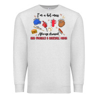 Oatmeal Heather i'm a hot mess,always stressed,and proudly a baseb Premium Sweatshirt - MaliasSmallBusiness