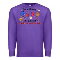 Purple i'm a hot mess,always stressed,and proudly a baseb Premium Sweatshirt - MaliasSmallBusiness