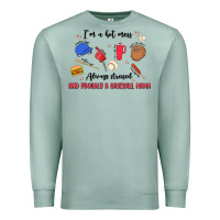 Seafoam i'm a hot mess,always stressed,and proudly a baseb Premium Sweatshirt - MaliasSmallBusiness