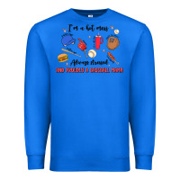True Royal i'm a hot mess,always stressed,and proudly a baseb Premium Sweatshirt - MaliasSmallBusiness