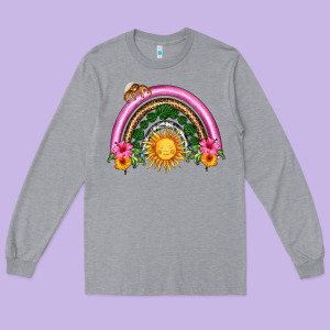 Summer Sun Rainbow Long Sleeve Tee Designed By Hra Design Shop