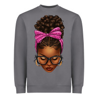 Storm afro messy bun pink leopard bow Heavyweight Sweatshirt - texasbilliewilder