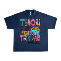 Navy thou shalt not try me mood 24 7 Urban Heavy Tee - Zillion Design Studio