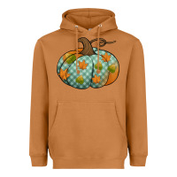 Meerkat blue plaid autumn pumpkin Heavyweight Hoodie - Jasminsmagicworld