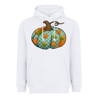 White blue plaid autumn pumpkin Heavyweight Hoodie - Jasminsmagicworld