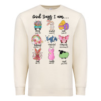 Sandshell gos says ı am easter Premium Sweatshirt - MaliasSmallBusiness