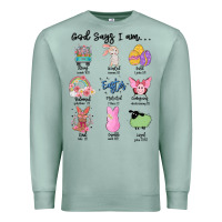 Seafoam gos says ı am easter Premium Sweatshirt - MaliasSmallBusiness