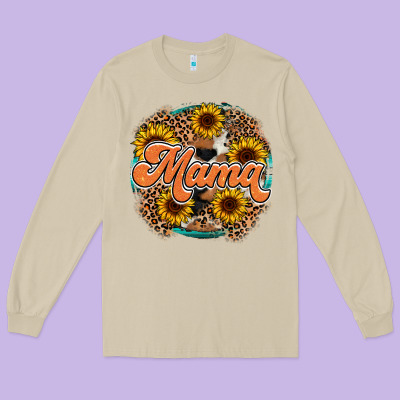 Mama Western Long Sleeve Tee Designed By Racoondesign