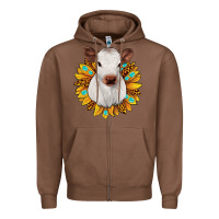 Chestnut sunflower heifer Zipper Hoodie - JahusDesignShop