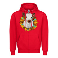 Red sunflower heifer Zipper Hoodie - JahusDesignShop