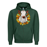 Sports Green sunflower heifer Zipper Hoodie - JahusDesignShop
