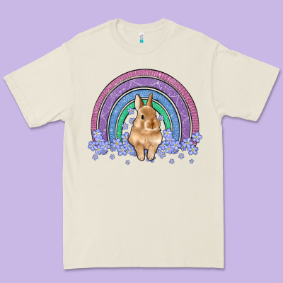 Bunny Rainbow Premium Tee Designed By Artiststas