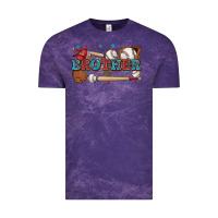 Cloud Purple brother baseball Vintage Tee - Zillion Design Studio