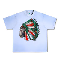 Grape Ice mexican indian headdress with skull Urban Heavy Tee - RanaPortraitStore