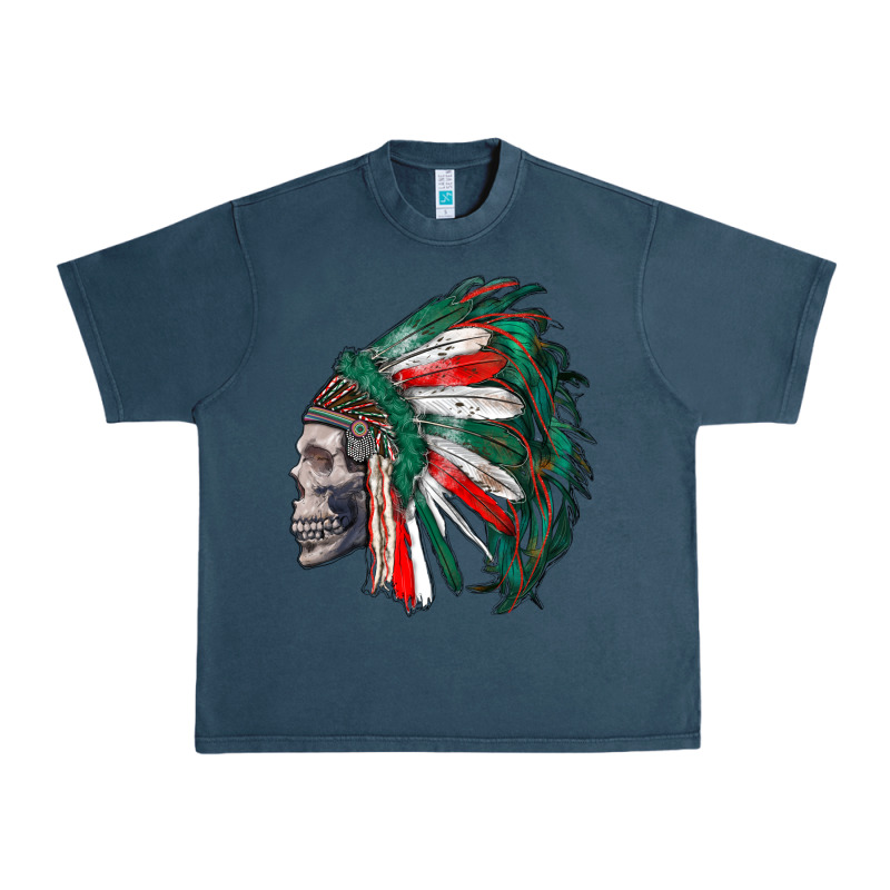 Mexican Indian Headdress With Skull Urban Heavy Tee by RanaPortraitStore | Teevron