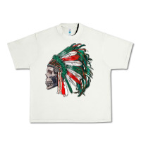 Pistachio mexican indian headdress with skull Urban Heavy Tee - RanaPortraitStore