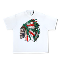 White mexican indian headdress with skull Urban Heavy Tee - RanaPortraitStore