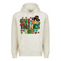 Oatmeal Heather give thanks bro Premium Hoodie - MaliasSmallBusiness