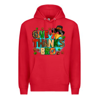 Red give thanks bro Premium Hoodie - MaliasSmallBusiness