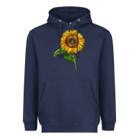 Navy mammoth sunflower Heavyweight Hoodie - LillyAllenDesigns