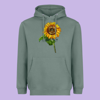 Mammoth Sunflower Heavyweight Hoodie Designed By Lillyallendesigns