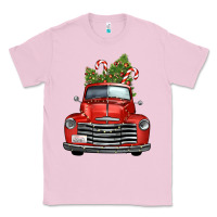 Bubblegum Pink christmas trees truck Classic Tee - FaDigitalArtStudio